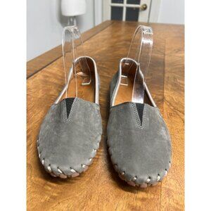 Spring Step Women's 38 US 8 Grey Kathaleta Slip On Soft Leather Nubuck Shoes